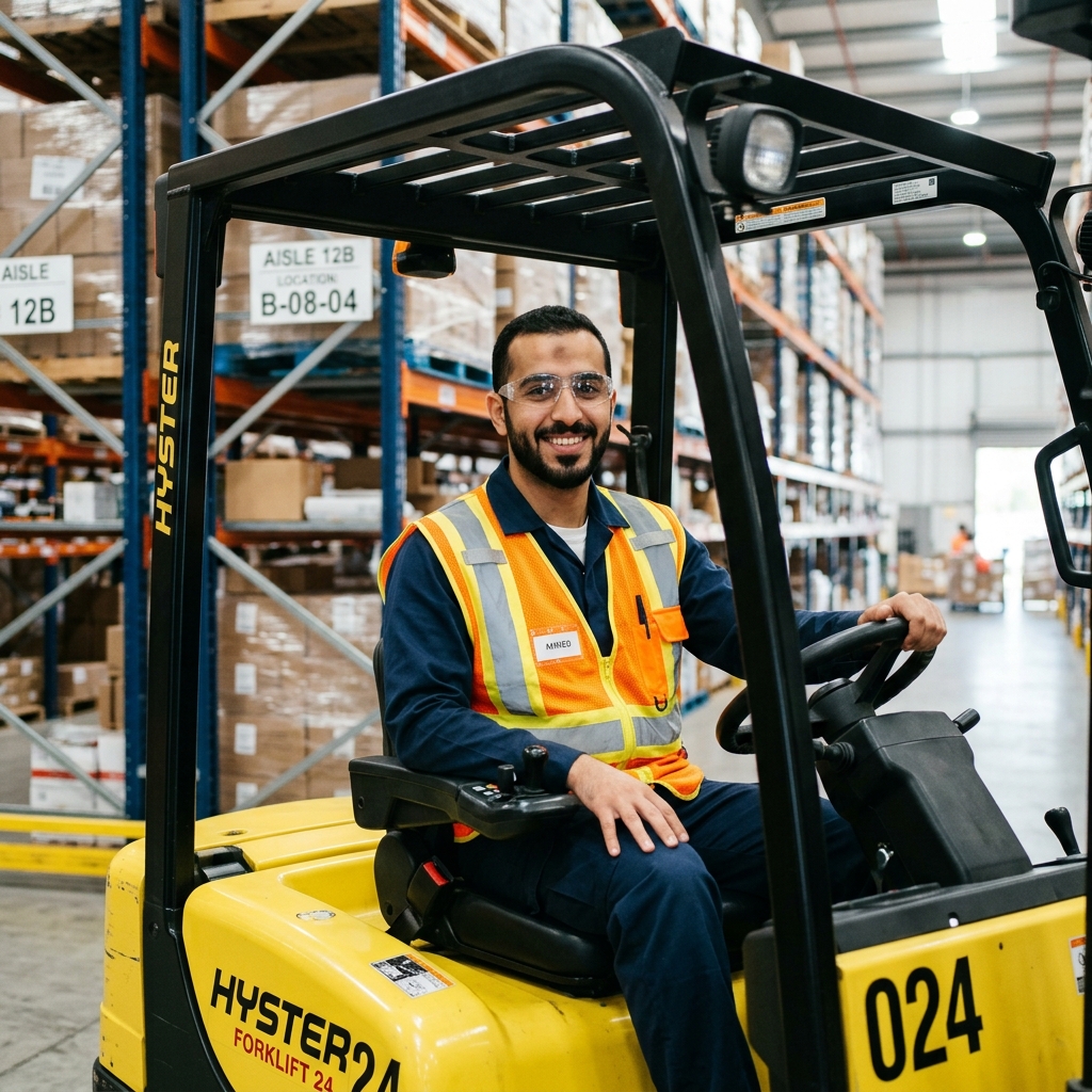 Samir Al-Fayed, forklift operator